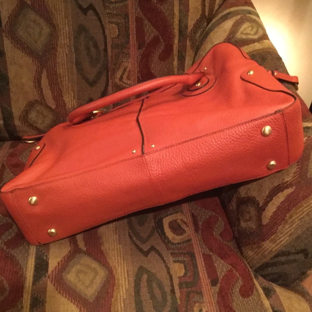 Burnt Orange Leather Handbag - Picture 4 of 6